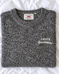 🩶🧶 Pull Levi’s Vintage Brodé – Gris Chiné