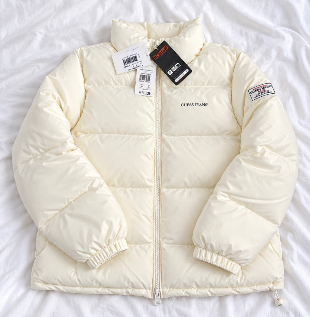 🧥 Doudoune Guess Jeans Femme – Blanche – Neuve avec étiquette