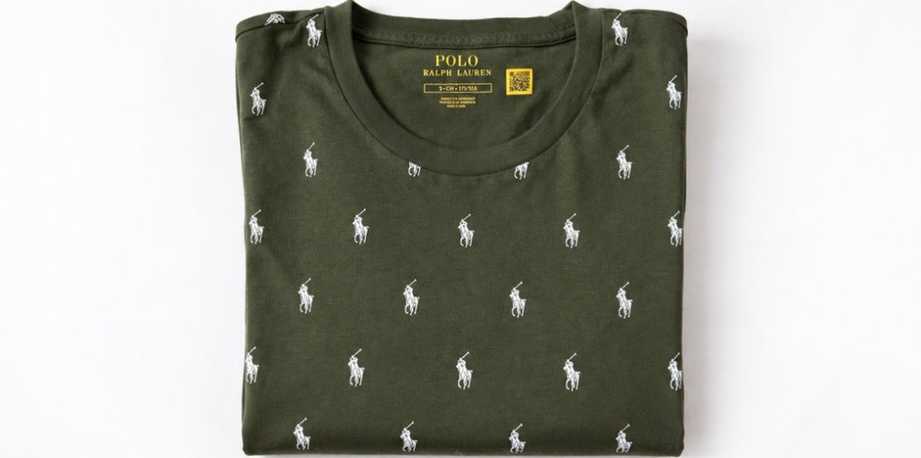 T-shirt Polo Ralph Lauren All-Over Pony – Vert kaki 🐎
