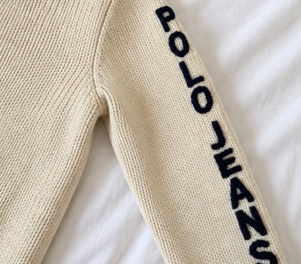 Pull Polo Jeans Co. Ralph Lauren Vintage – Écru Col Châle 🇺🇸