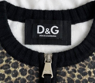 Gilet zippé D&G Dolce & Gabbana imprimé léopard💫