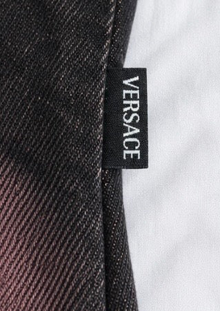 Veste Versace en jean noire délavée effet rose💫