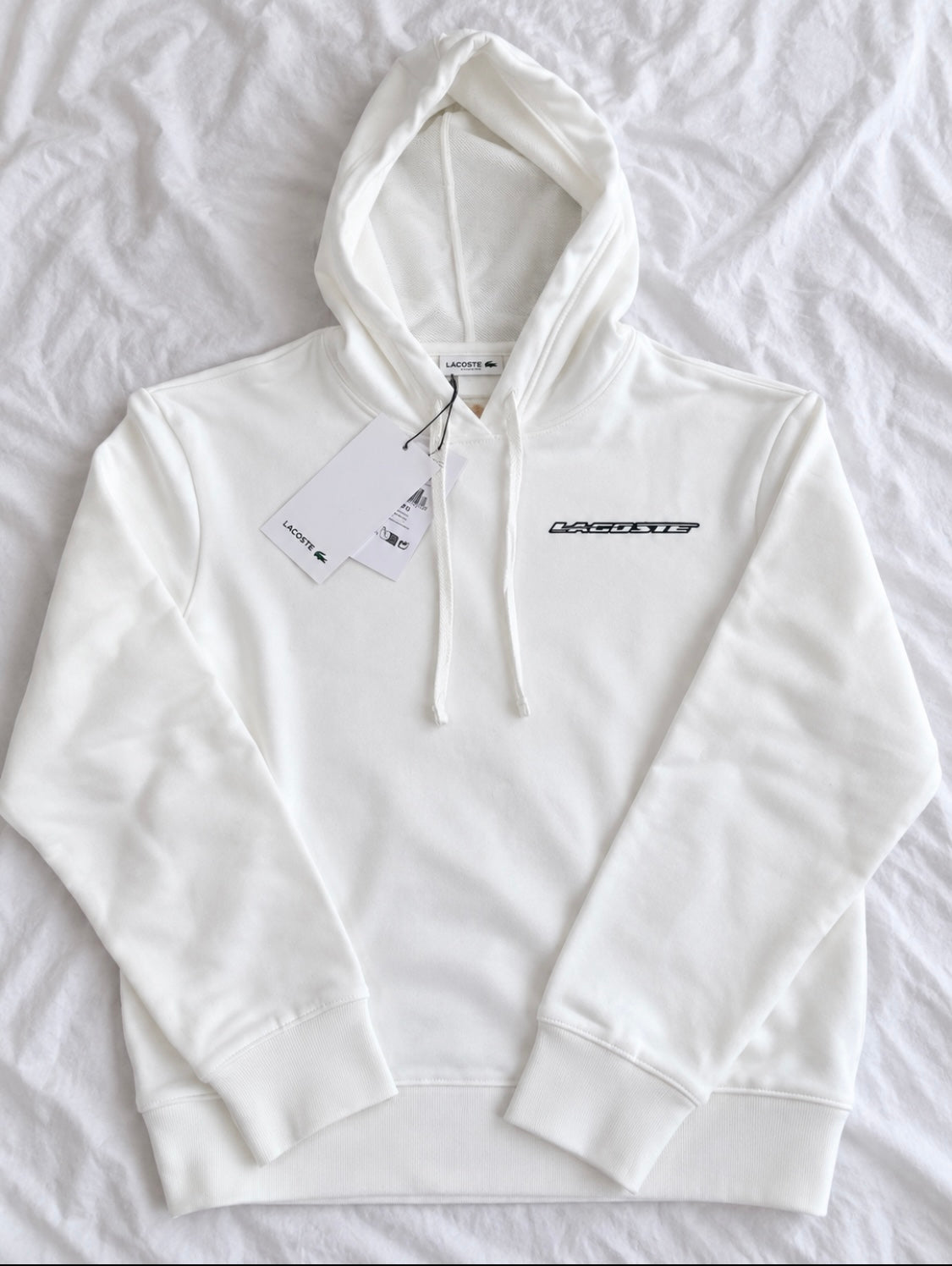Sweat à capuche Lacoste blanc💫🐊