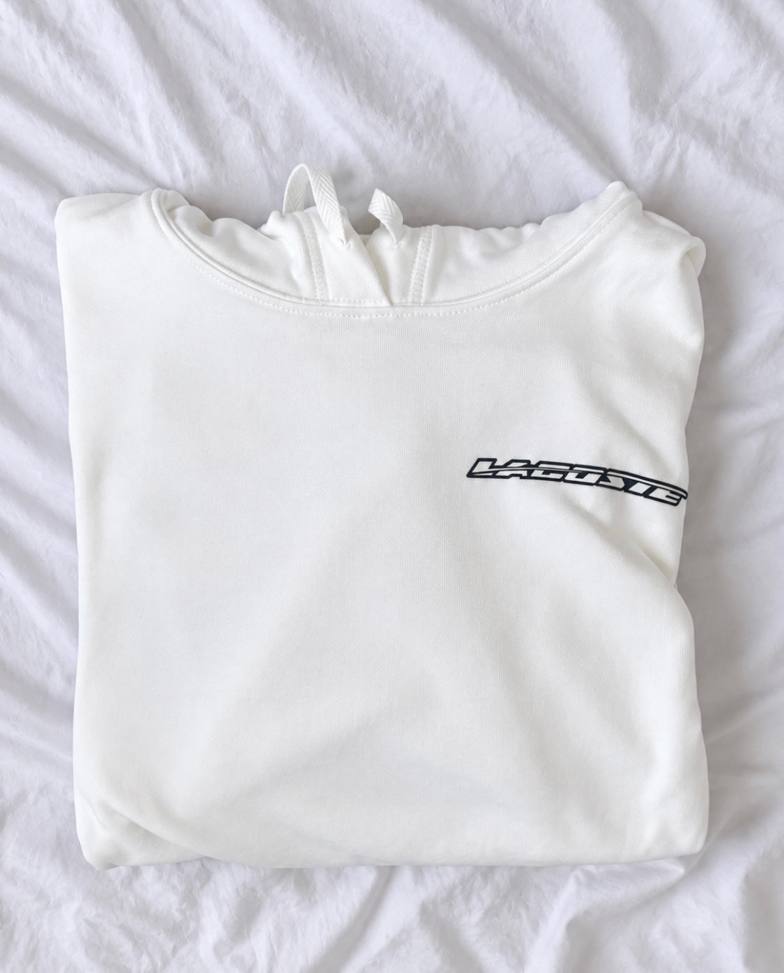 Sweat à capuche Lacoste blanc💫🐊
