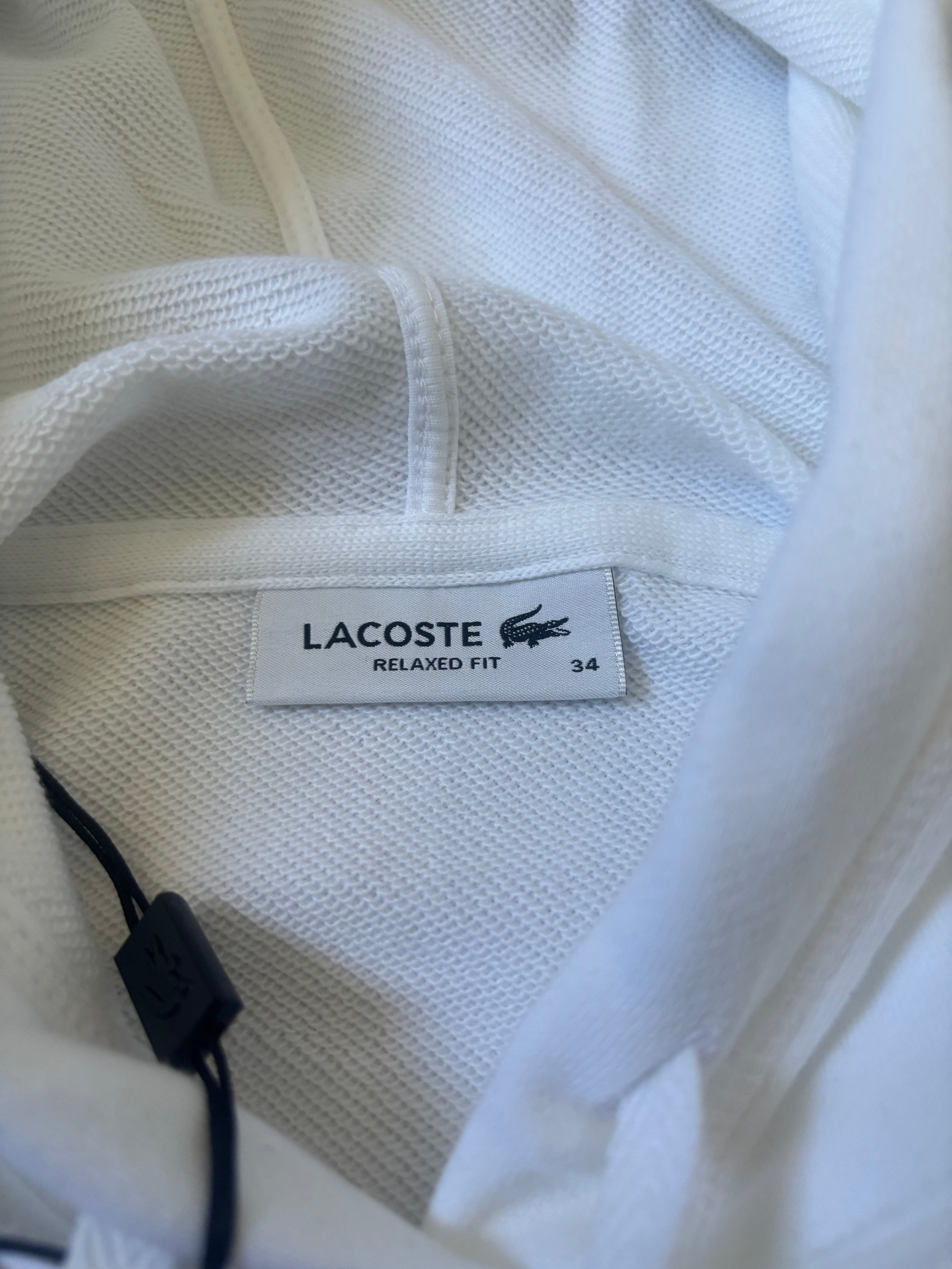 Sweat à capuche Lacoste blanc💫🐊